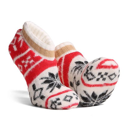 Luxury Soft Snowflake Printed Ankle Slipper Socks