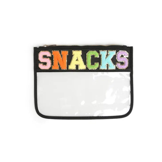 Varsity Letter Clear Zippered Pouch Bag- Click to see options