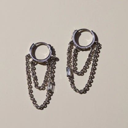 Thea Chain Huggie Earrings (waterproof)- click to see options