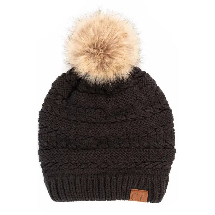 C.C Beanies with Poms - click to see options