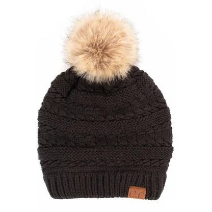 C.C Beanies with Poms - click to see options
