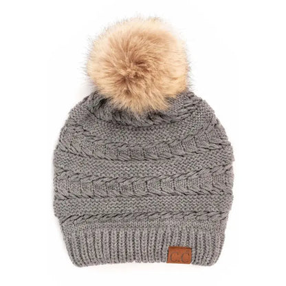 C.C Beanies with Poms - click to see options