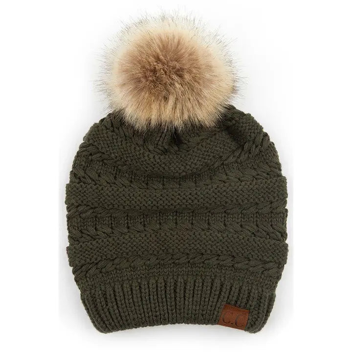 C.C Beanies with Poms - click to see options