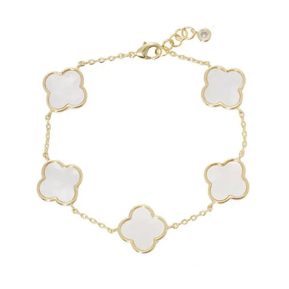 5 Station Enamel Clover Bracelet - Click to see Options